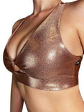 Cleo the Hurricane Tops Essential Twist Sports Bra Rose Gold