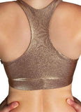 Cleo the Hurricane Tops Essential Twist Sports Bra Rose Gold