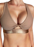 Cleo the Hurricane Tops Essential Twist Sports Bra Rose Gold