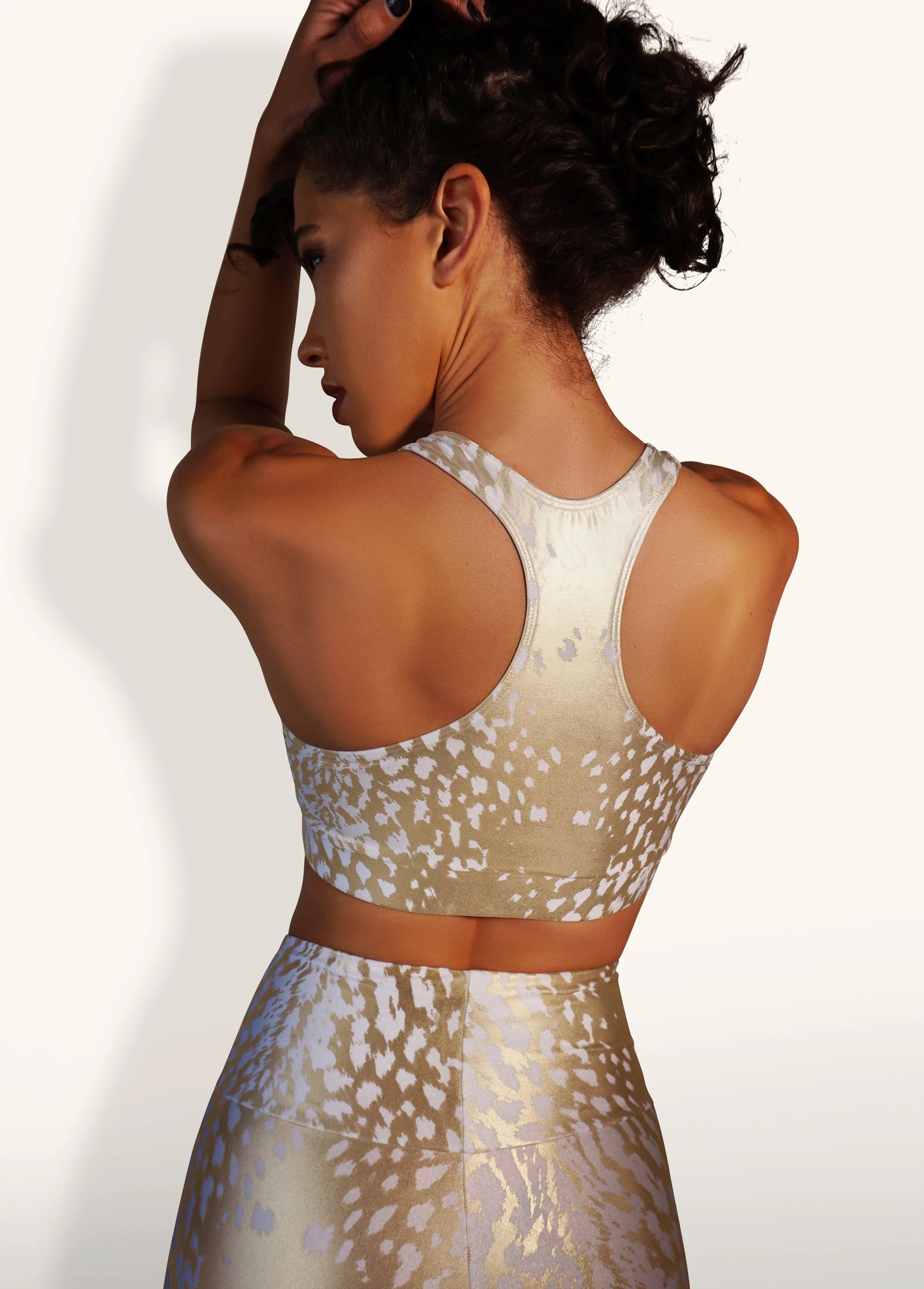 Cleo the Hurricane Tops Wild Cat Racer back Top- White