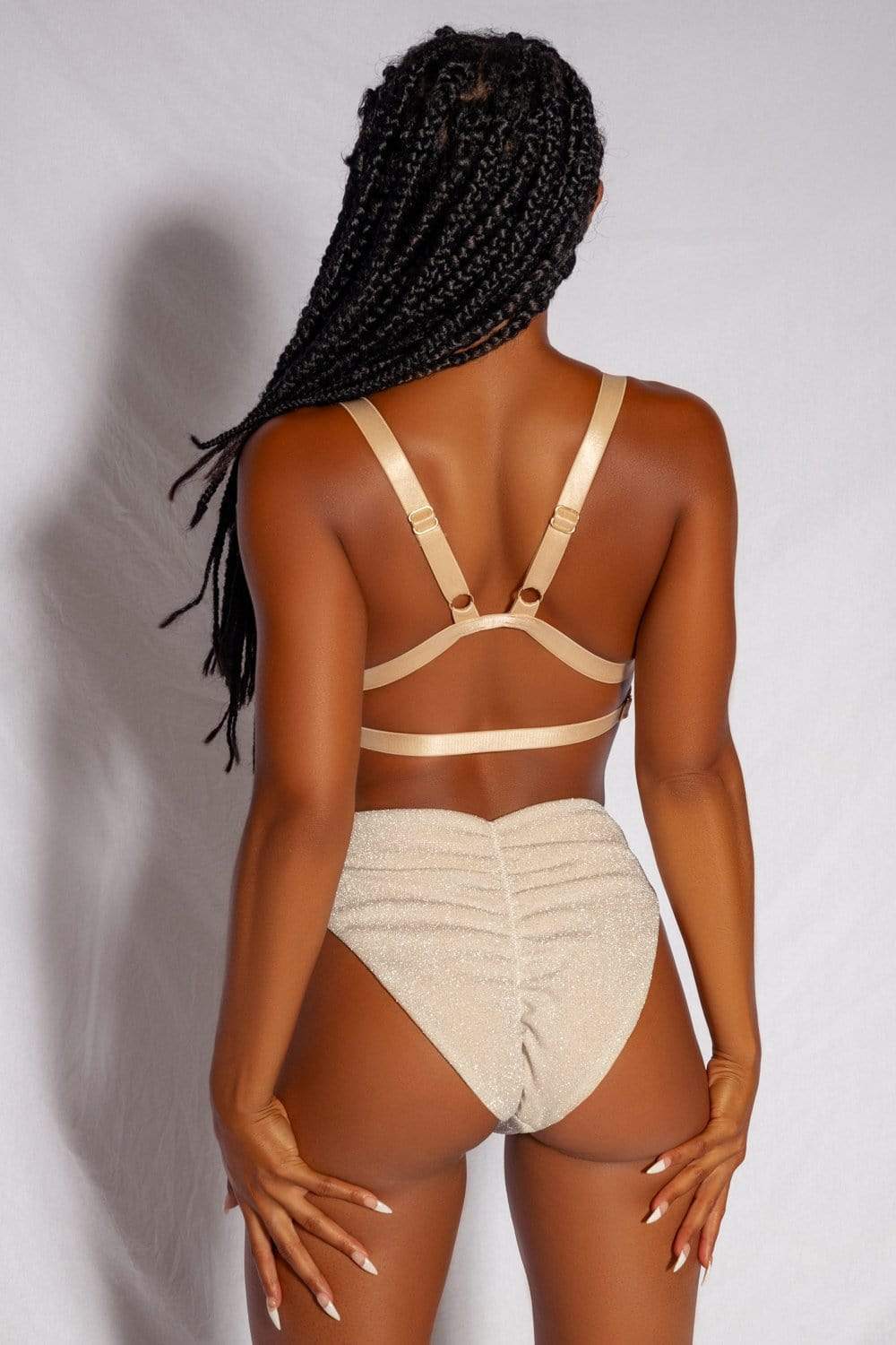 Creatures of XIX Bottoms Cora High Waisted Bottoms- Champagne