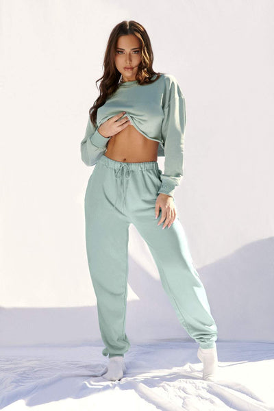 Creatures of XIX Bottoms Oversized Jogger Bottoms- Sage