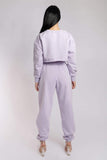 Oversized Jogger Bottoms - Lilac