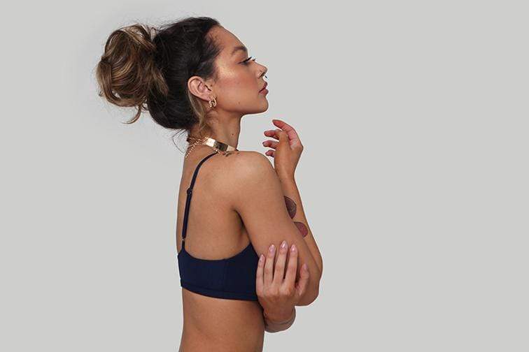 Hills Raree Top Ribbed - Navy - XL ONLY