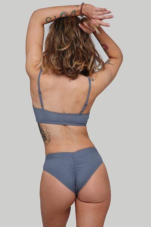 Creatures of XIX Tops Hills Reree Top Ribbed Dark Grey