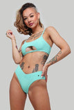 Creatures of XIX Tops The Hills Reree Top Ribbed Mint Green