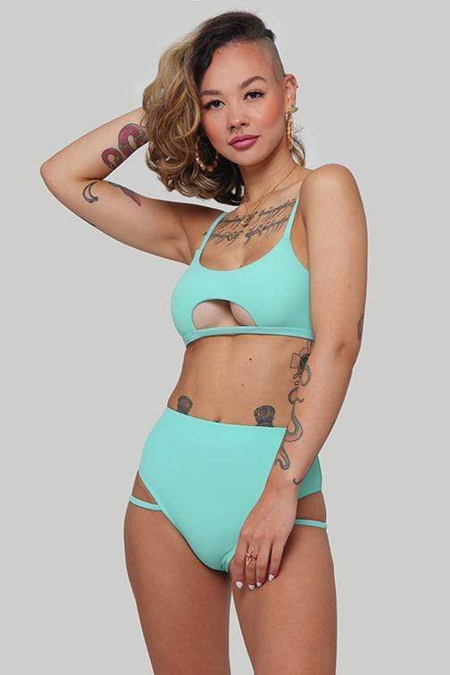 Creatures of XIX Tops The Hills Reree Top Ribbed Mint Green