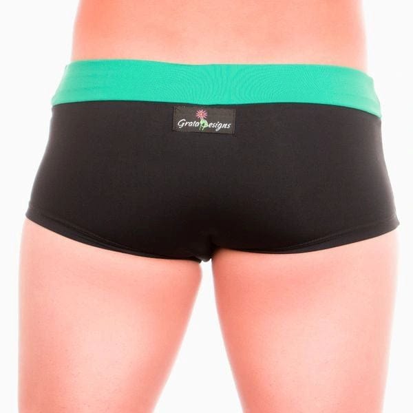 Grata Designs Bottoms Super Fit "mens" Shorts- Black & Green