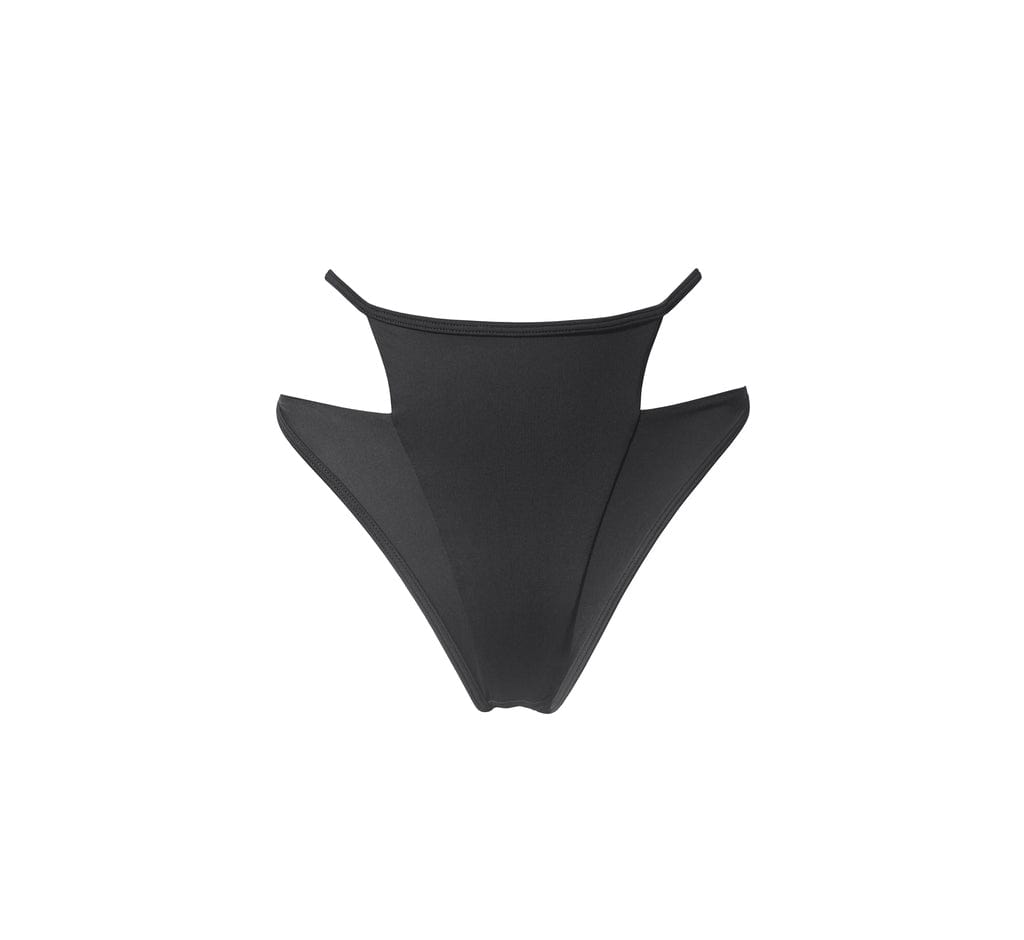 Hamade Activewear Bottoms Black Layered Bikini Bottom