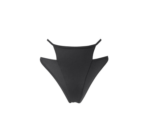 Hamade Activewear Bottoms Black Layered Bikini Bottom