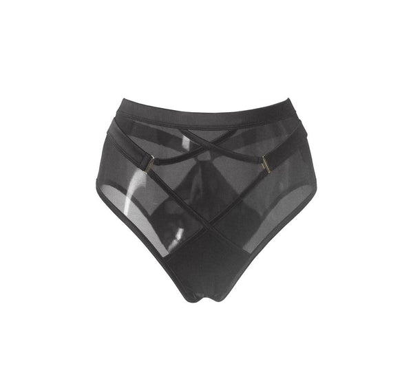 Hamade Activewear Bottoms Black Mesh High Waisted Brief