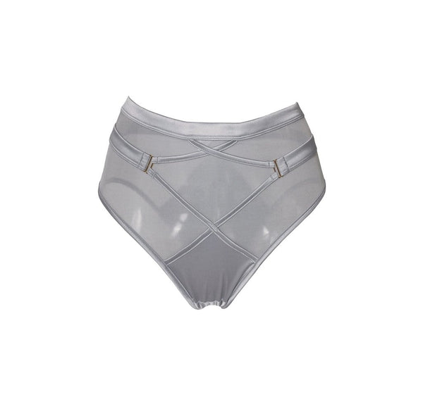 Hamade Activewear Bottoms Silver Mesh High Waisted Brief
