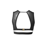 Hamade Activewear Tops Black Eyelet Mesh Crop Top