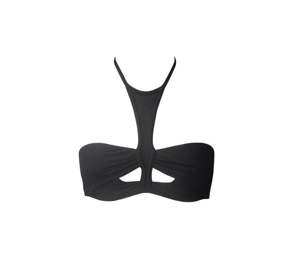 Hamade Activewear Tops Black Halter Neck Hollow Bikini