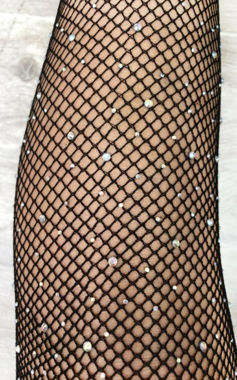 black fish nets to wear Fishnet Stockings with Rhinestones – PoleActive