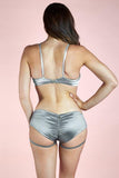 Luna Pole Wear Bottoms Lure You Garter Shorts Silver