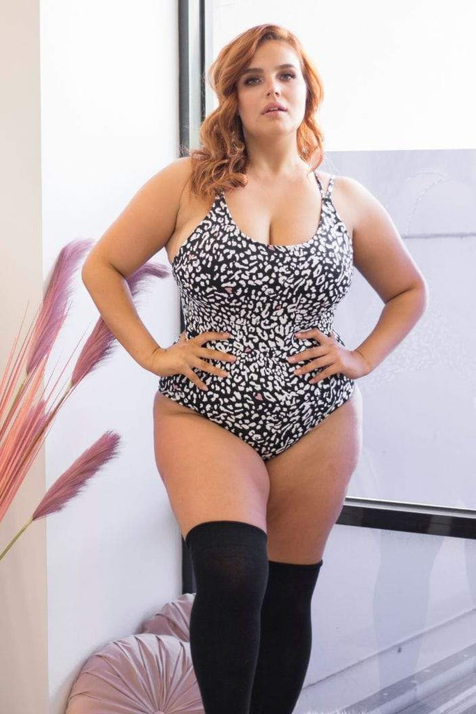 Kiara Sticky Grip Recycled Black Leopard Bodysuit – PoleActive