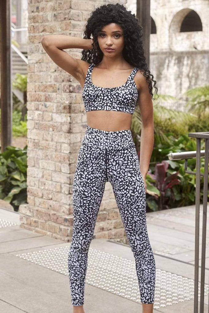 Mia Recycled Black Leopard Leggings