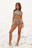 High Waist Basic Shorts Leopard - Luna Pole Wear - PoleActive