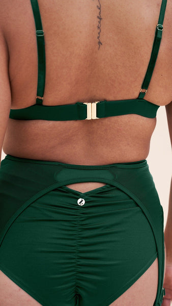 Lunalae Bottoms Cora High Waist Bottom Recycled- Green