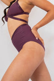 Lunalae Bottoms Jemma High Waisted Bottoms Recycled- Mulberry
