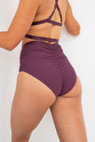 Lunalae Bottoms Jemma High Waisted Bottoms Recycled- Mulberry