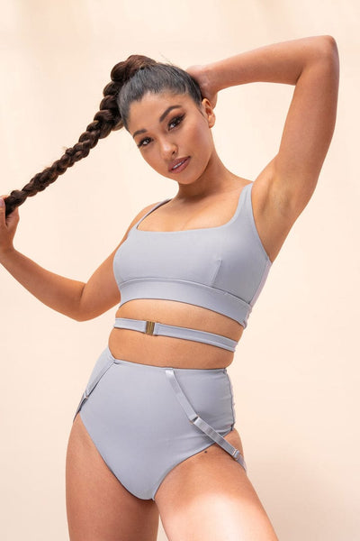 Lunalae Bottoms Kehlani High waist Bottom Recycled- Grey/Lavender