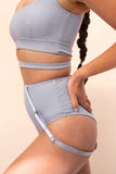 Lunalae Bottoms Kehlani High waist Bottom Recycled- Grey/Lavender