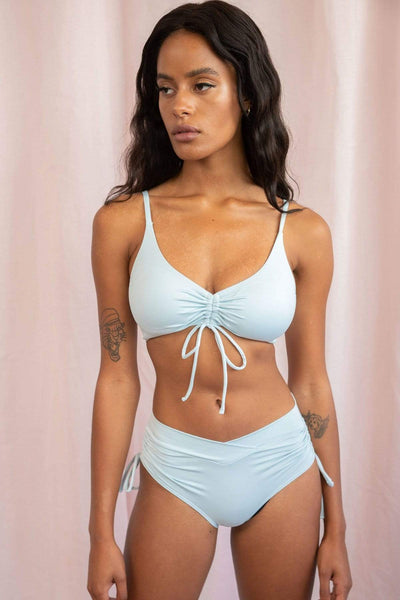 Lunalae Bottoms Layla Low Waist Bottoms Pale Blue Recycled