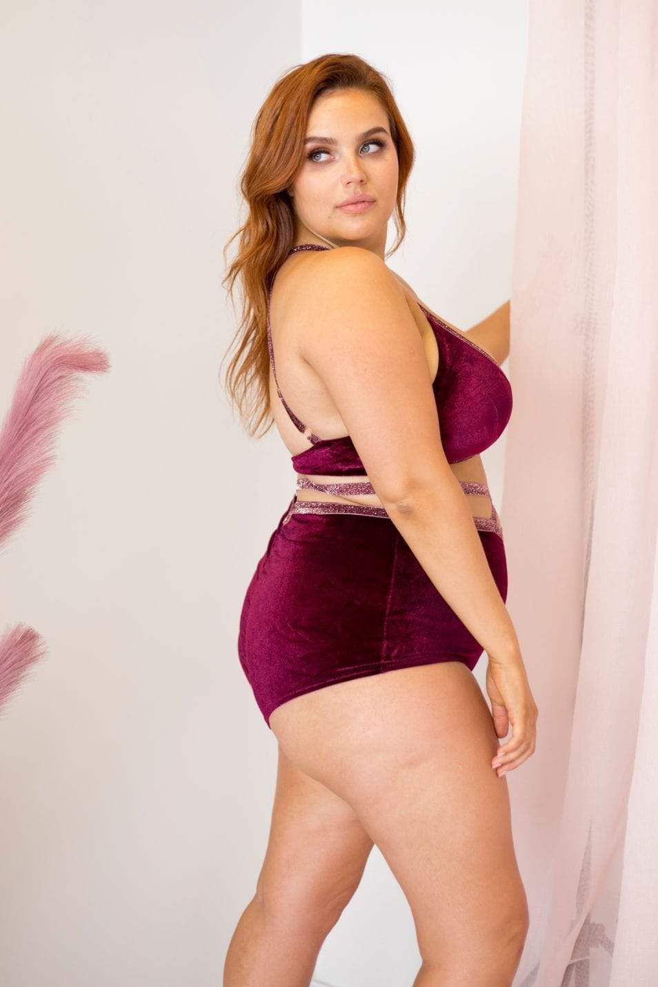 Lunalae Shorts Sienna High Waist Shorts Magenta