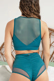 Lunalae Tops Addison Mesh Top Recycled- Teal