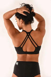 Embossed Sports Bra Black - XS ONLY