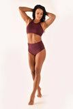 Embossed Sports Bra Burgundy - XS ONLY