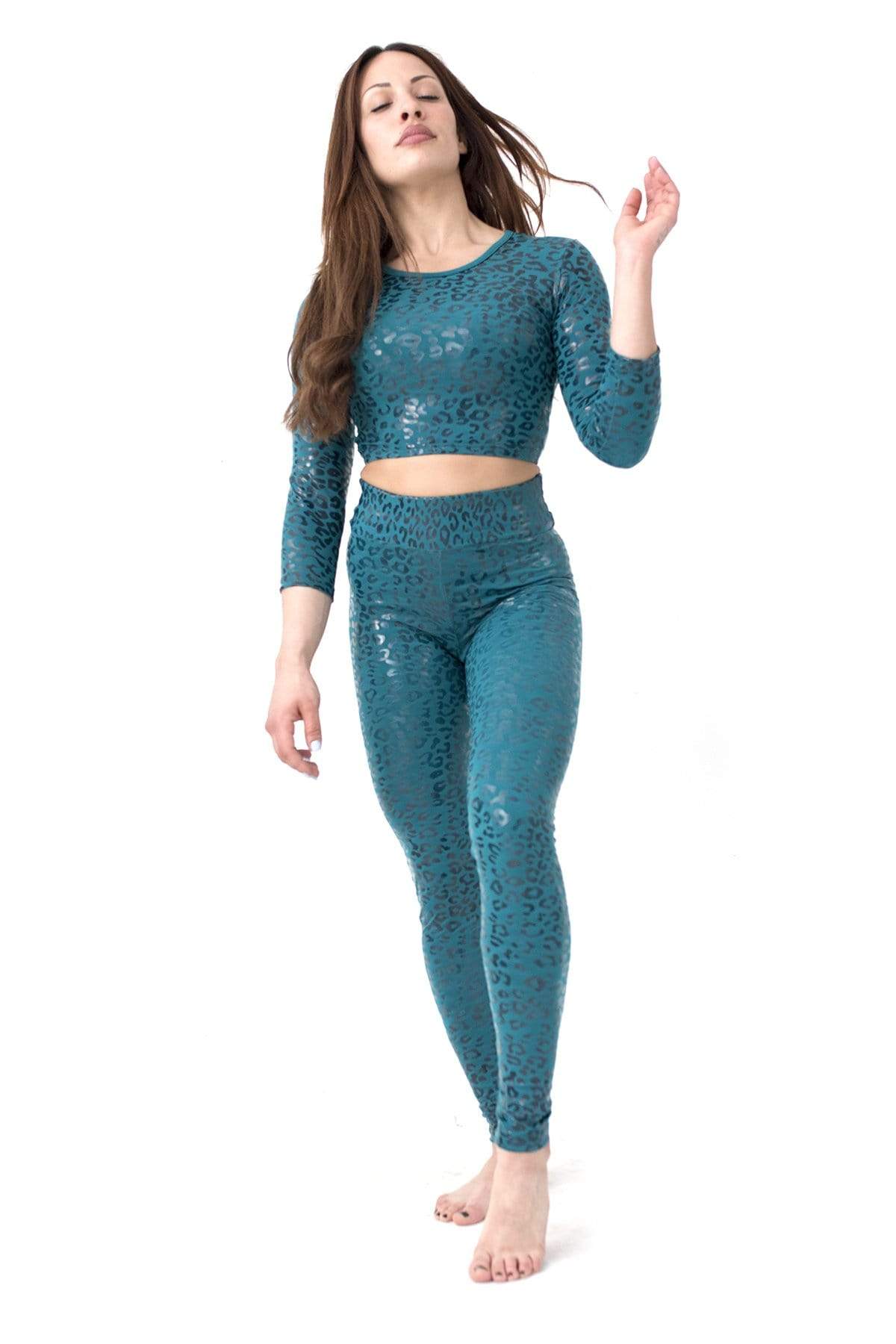 Paradise Chick Bottoms Top Sticky Superhero Leopard Petrol