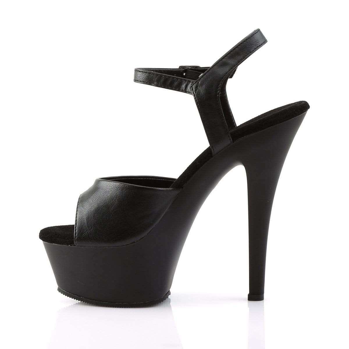 6" Heel, 1 3/4" PF 6" - 6 1/2" Heel Blk Faux Leather/Blk Matte KISS209/BPU/M