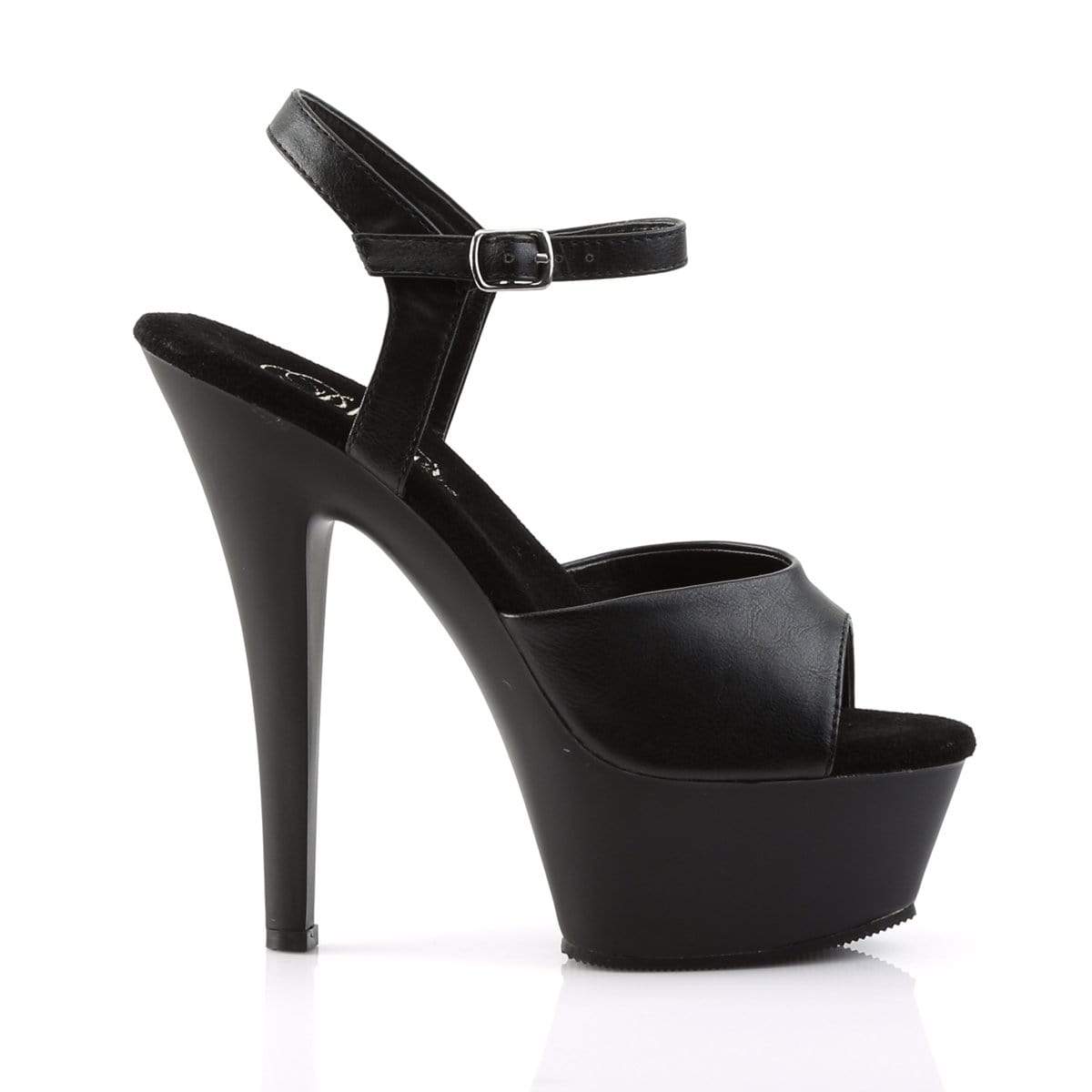 6" Heel, 1 3/4" PF 6" - 6 1/2" Heel Blk Faux Leather/Blk Matte KISS209/BPU/M