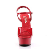 6" Heel, 1 3/4" PF 6" - 6 1/2" Heel Red Pat/Red DEL609/R/M