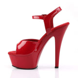 6" Heel, 1 3/4" PF 6" - 6 1/2" Heel Red Pat/Red KISS209/R/M