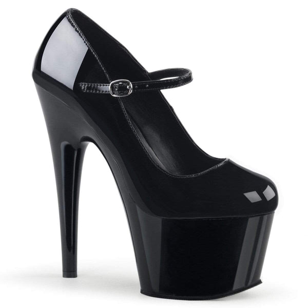 7" Heel, 2 3/4" PF 7" - 7 1/2" Heel Blk Pat/Blk ADO787/B/M