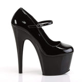 7" Heel, 2 3/4" PF 7" - 7 1/2" Heel Blk Pat/Blk ADO787/B/M