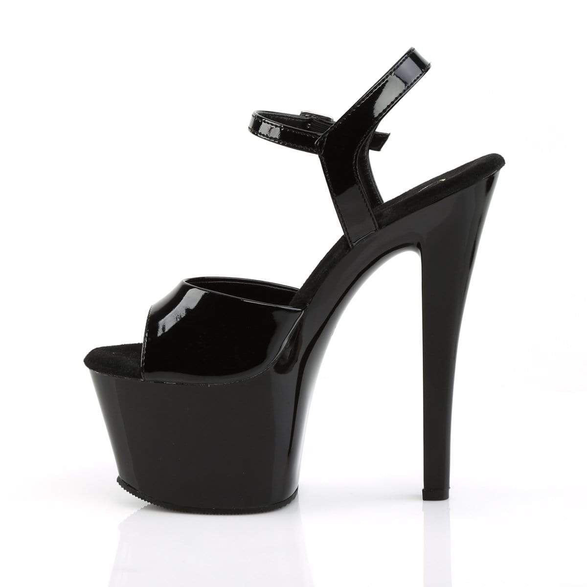 7" Heel, 2 3/4" PF 7" - 7 1/2" Heel Blk Pat/Blk SKY309/B/M