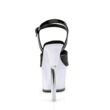 7" Heel, 2 3/4" PF 7" - 7 1/2" Heel Blk Pat/White Glow DISCOLT709/B/WGLOW