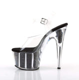 7" Heel, 2 3/4" PF 7" - 7 1/2" Heel Clr/Blk Glitter Inserts ADO708G/C/BGI