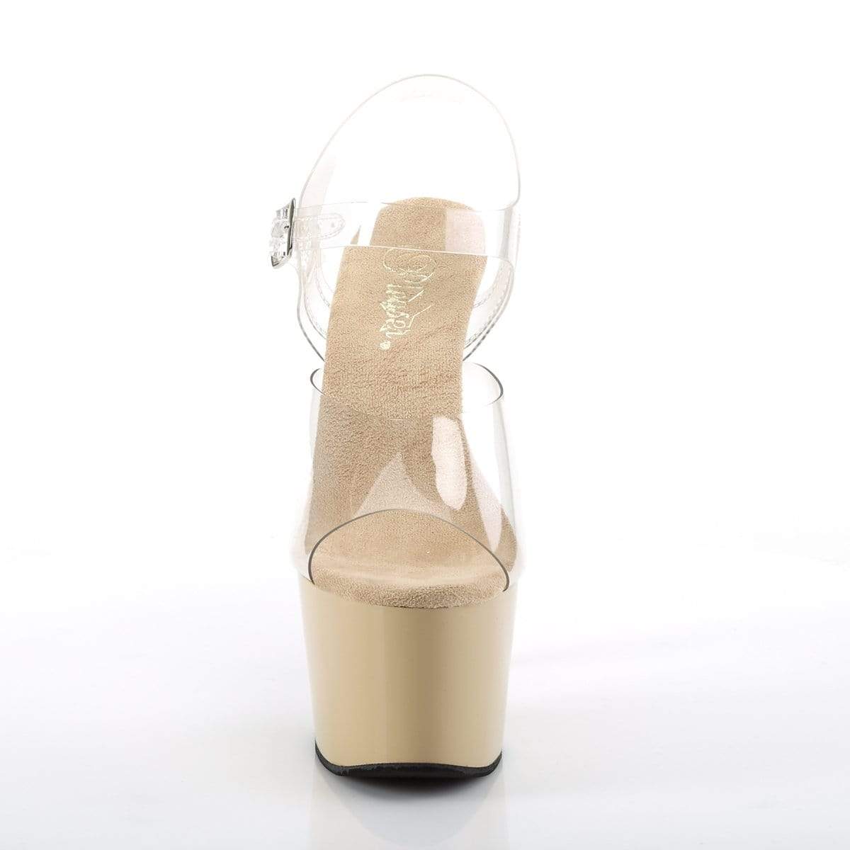7" Heel, 2 3/4" PF 7" - 7 1/2" Heel Clr/Cream ADO708/C/CR