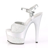 7" Heel, 2 3/4" PF 7" - 7 1/2" Heel Slv Multi Glitter/Slv Multi Glitter ADO709-2G/SG/M