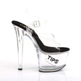 Tipjar 708-5 Clear/Black Footbed