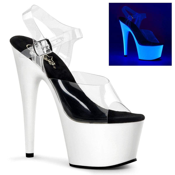 7" Heel, 2 3/4" PF Specialty Collection Clr/Neon Wht ADO708UV/C/NW