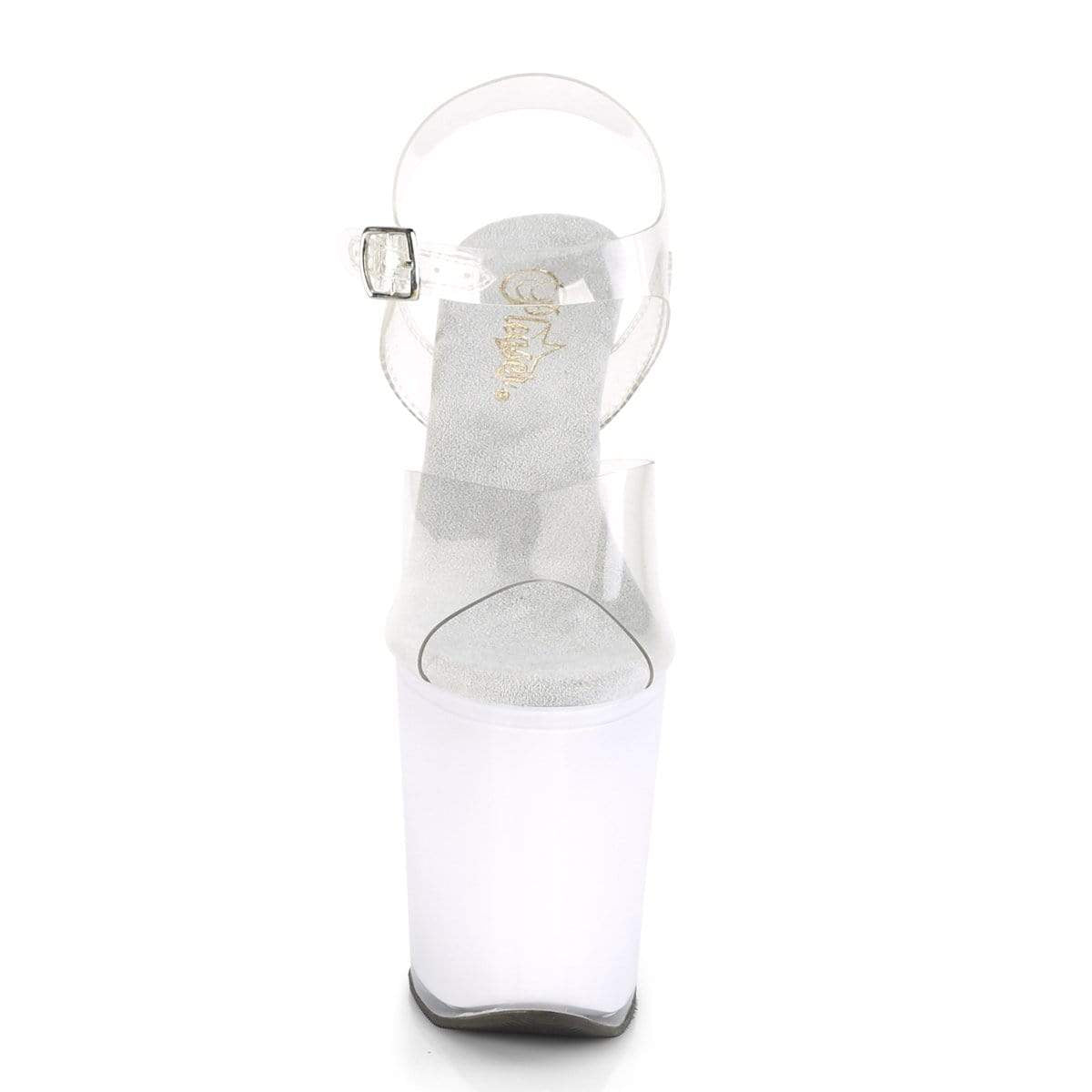 8" Heel, 4" PF 8" Heel Clr/White Glow DISCOLT808/C/WGLOW