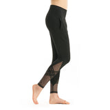 Poledancerka Bottoms Slim Warm up Pants- Fold over- Black