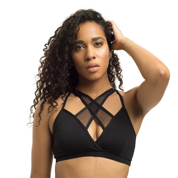 Poledancerka Tops X Front Top- Black